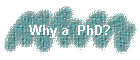 Why a  PhD?